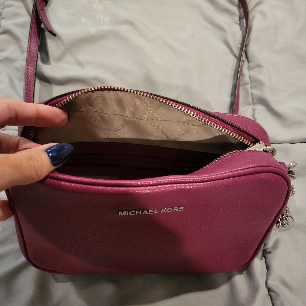 Michael Kors Fuchsia Crossbody Bag with Tassel - Picture 3 of 3